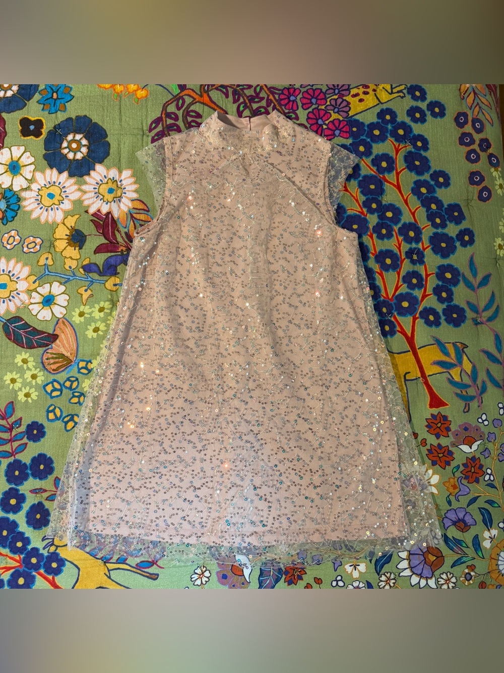 Joyfolie ANSEL DRESS IN BLUSH SEQUIN